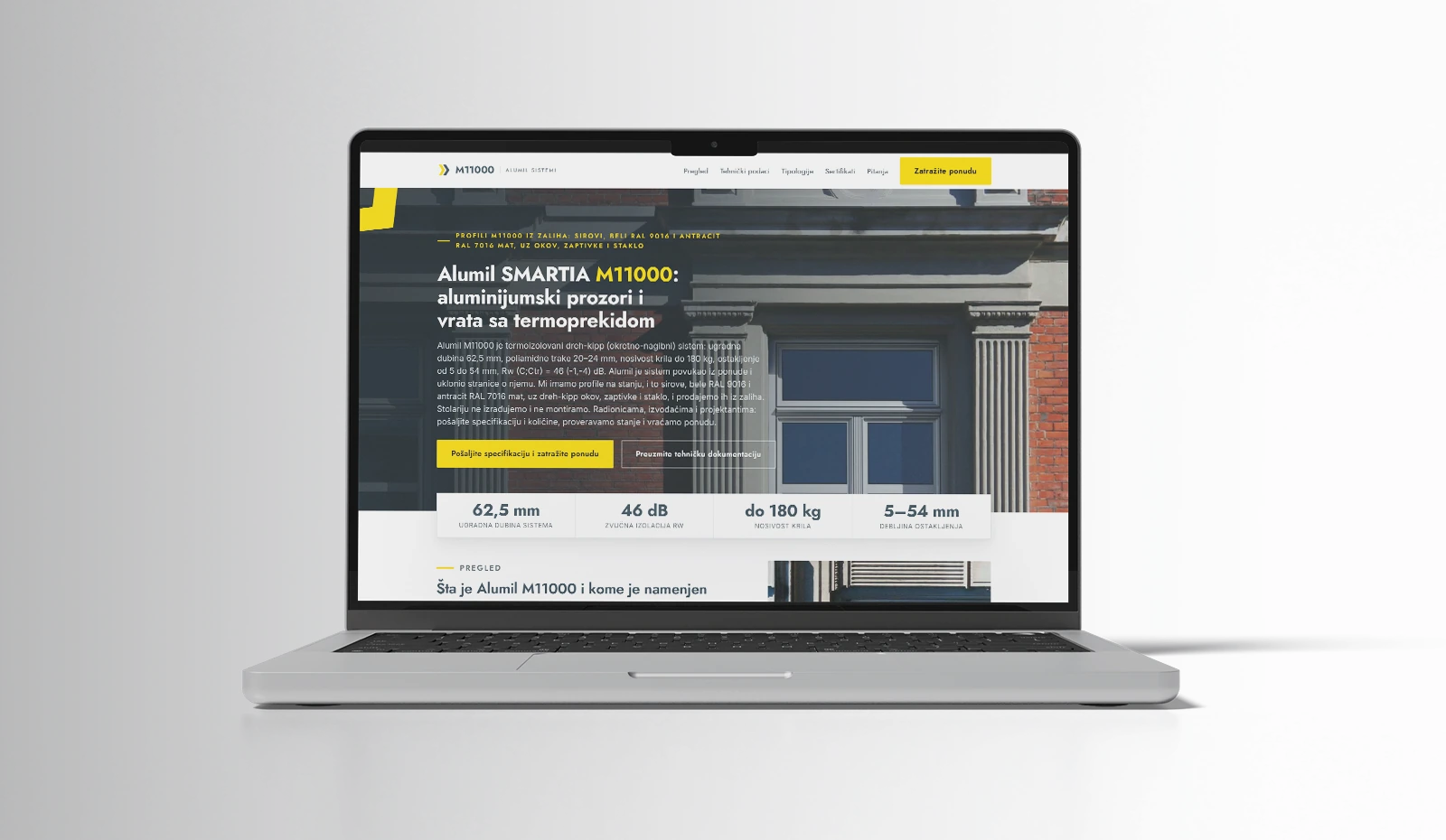 Prikaz web projekta ALUMIL