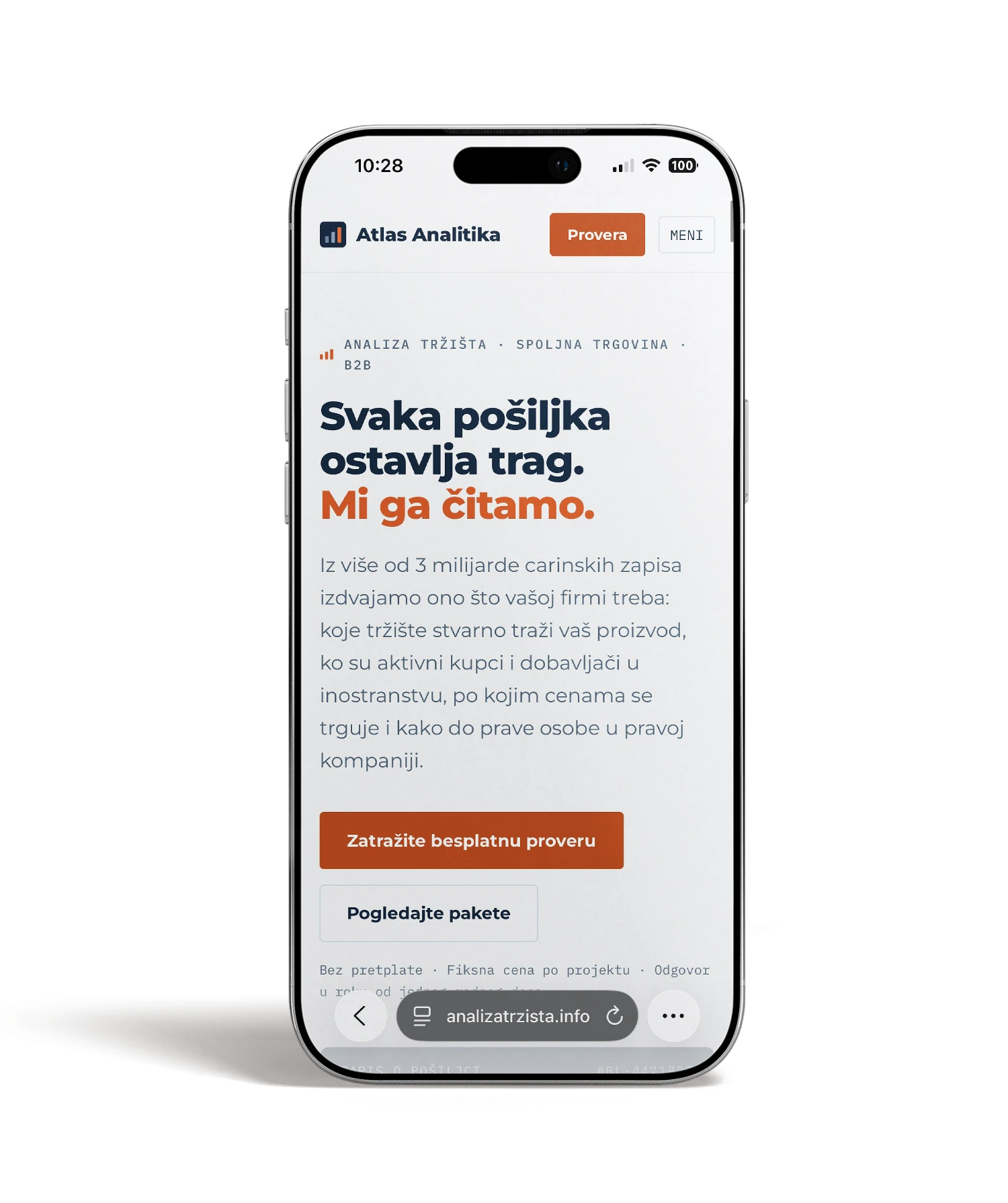 Atlas Analitika — mobilni prikaz