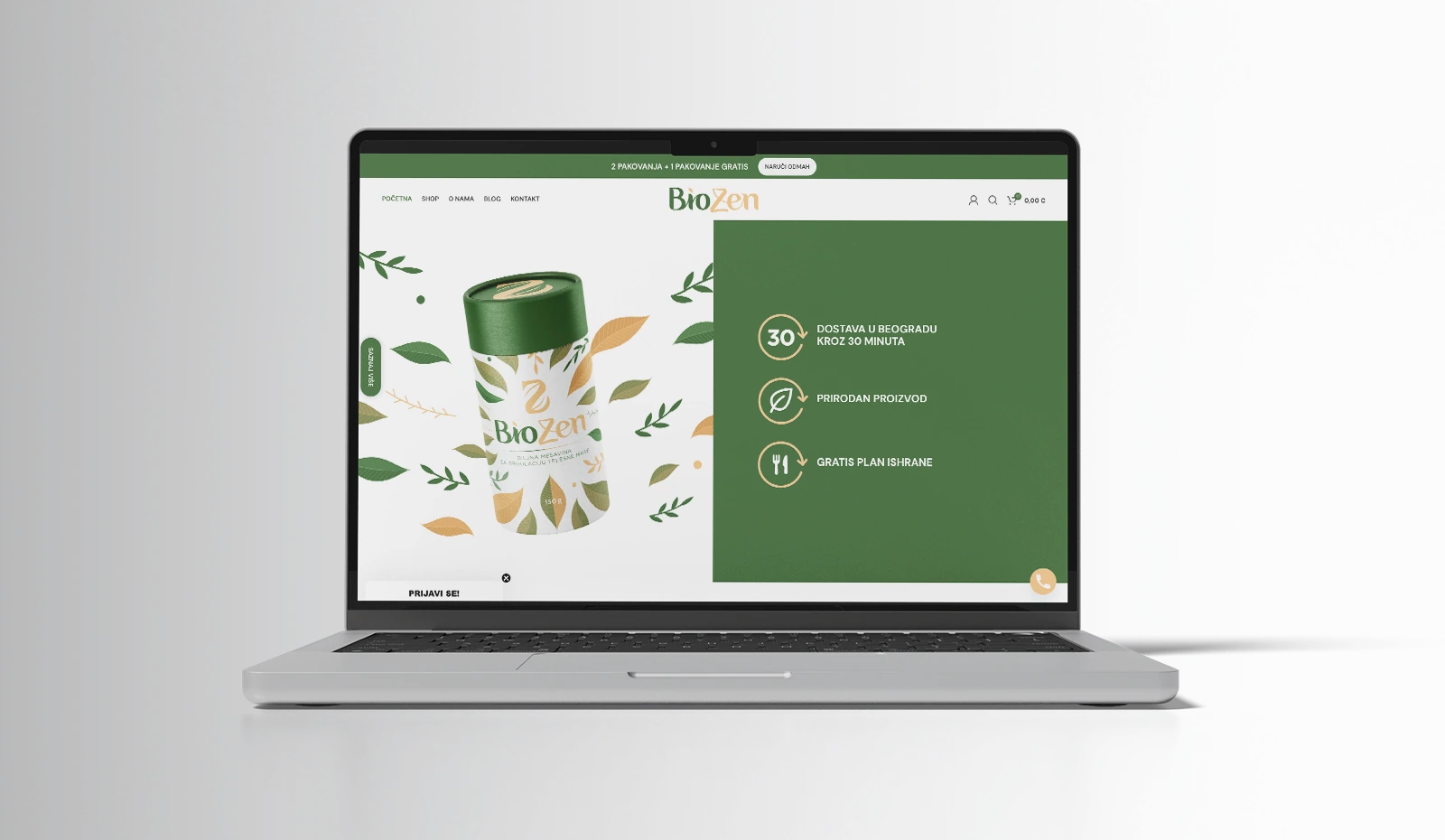 Izrada web sajta za Biozen – primer iz portfolija DesignJust4You