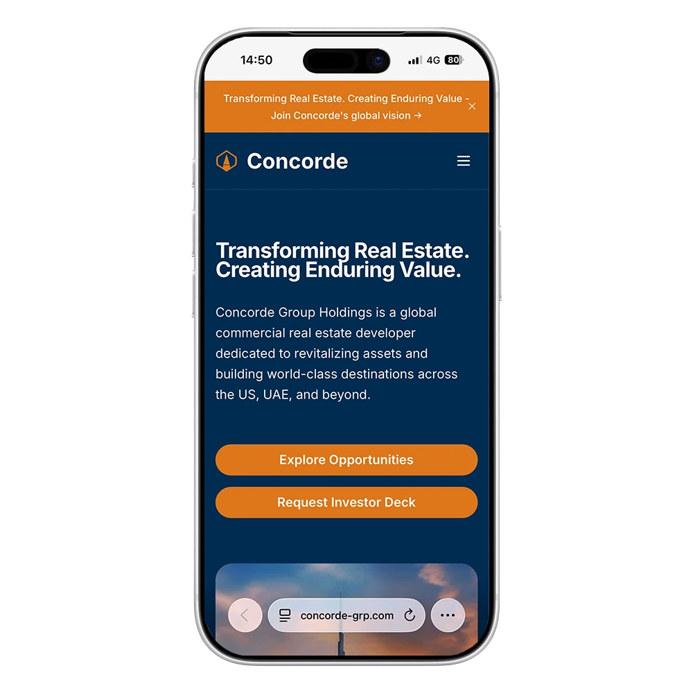Concorde Group Holdings — mobilni prikaz