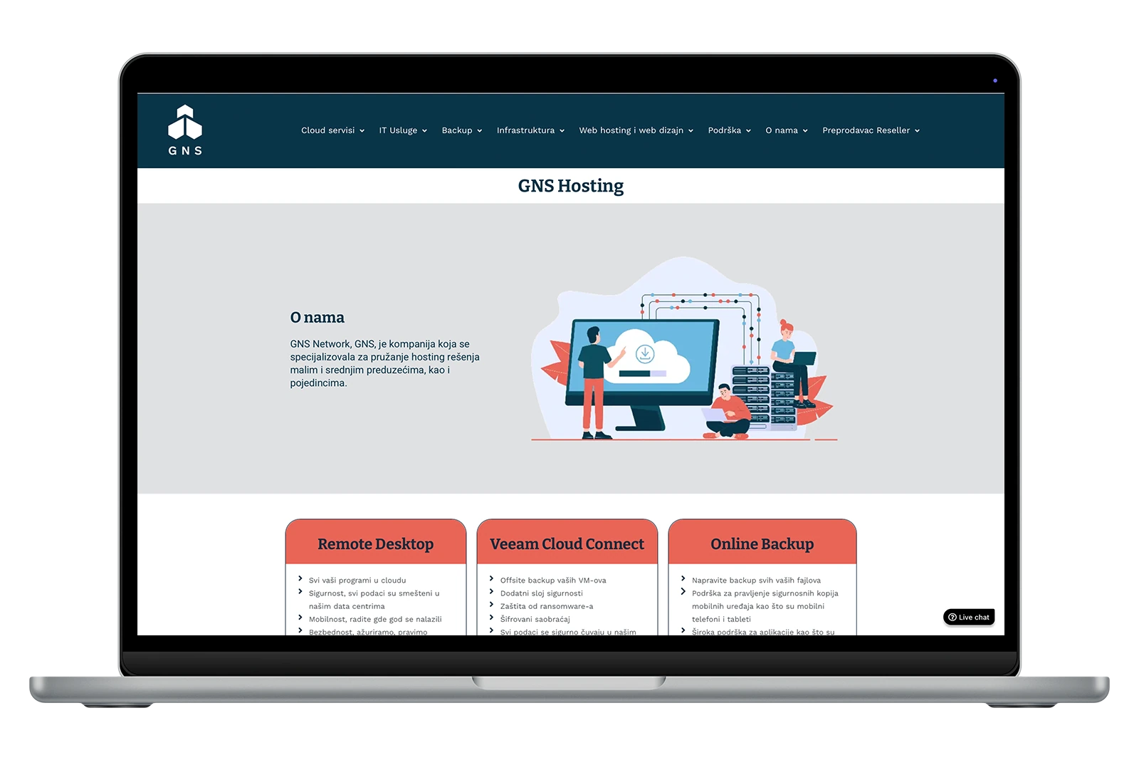 Izrada web sajta za Gns – primer iz portfolija DesignJust4You