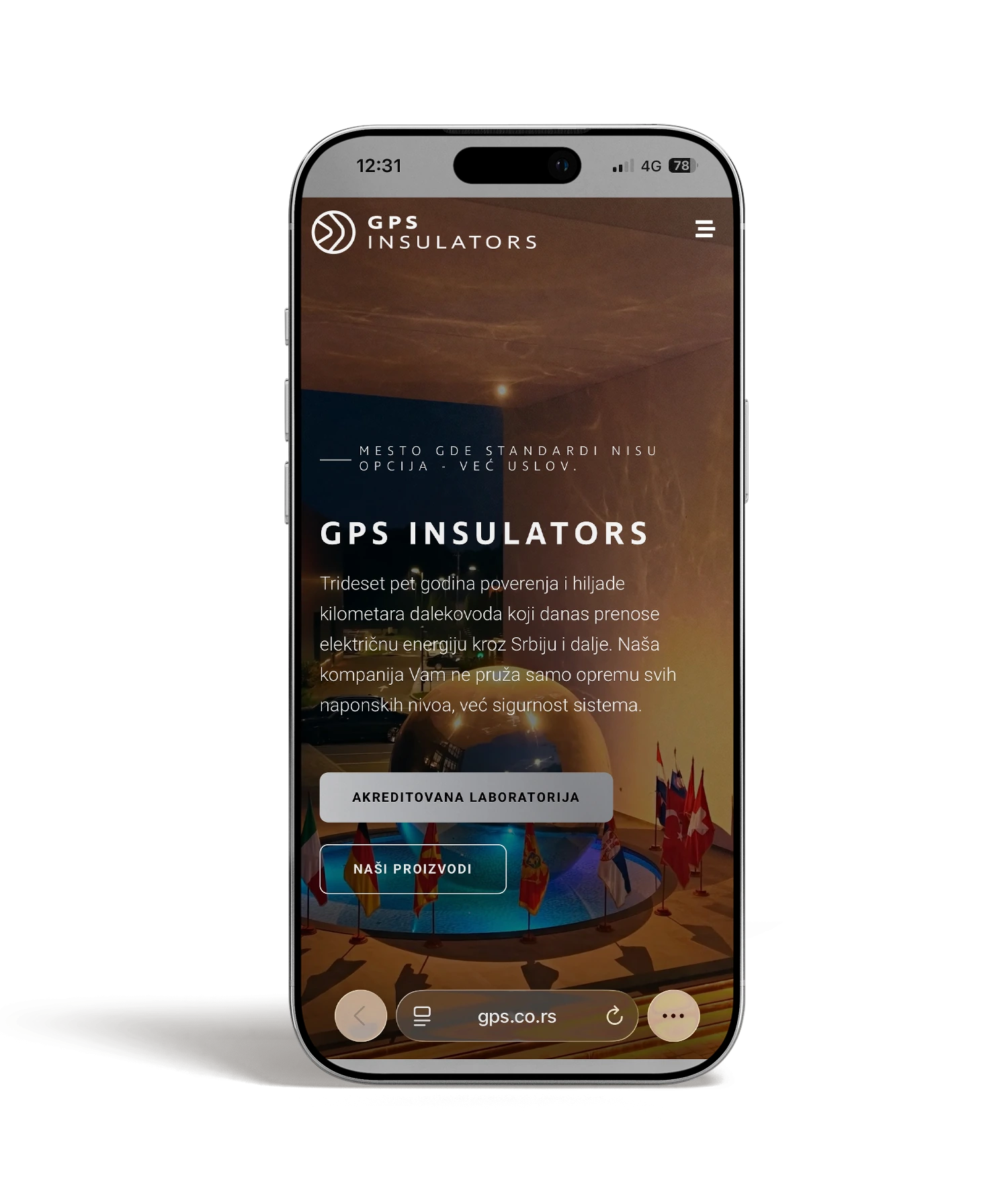 GPS Insulators — mobilni prikaz