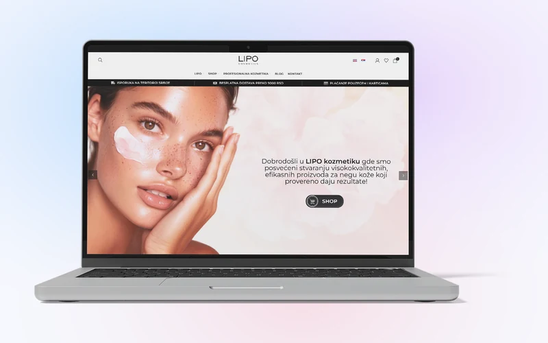 Izrada web sajta za Lipo – primer iz portfolija DesignJust4You