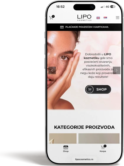 Lipo Kozmetika — mobilni prikaz