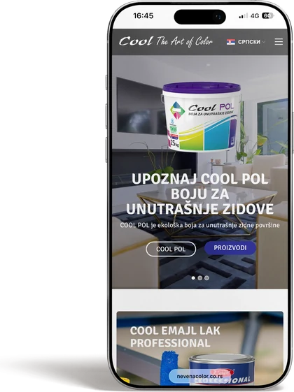 Nevena Color — mobilni prikaz