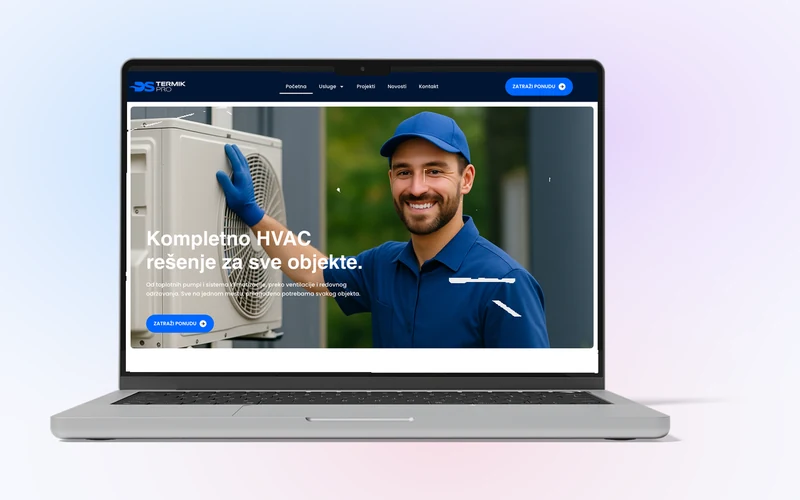 Izrada web sajta za Dstermik – primer iz portfolija DesignJust4You