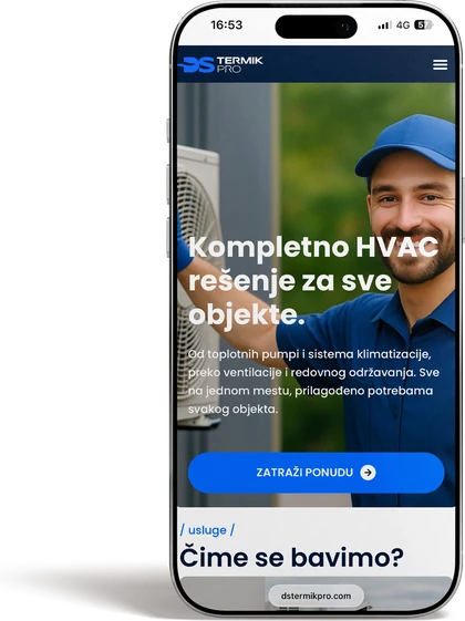 DS Termik Pro — mobilni prikaz