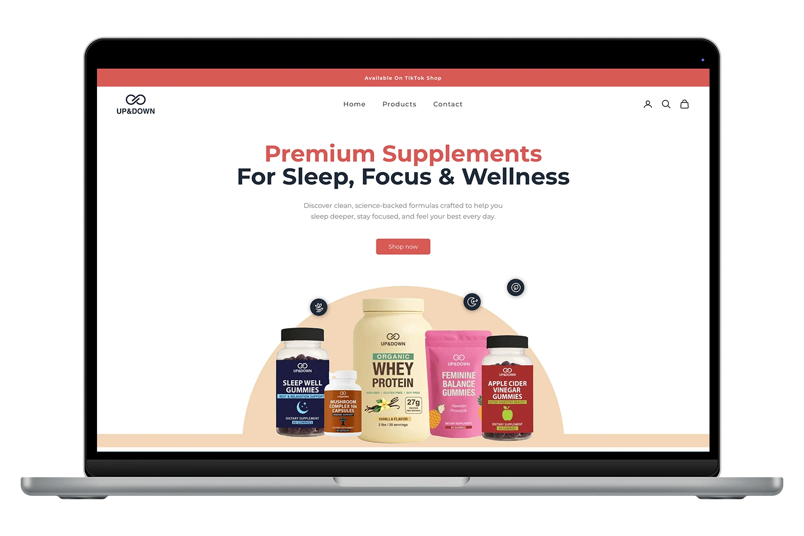 Up&Down Supplements — prikaz online prodavnice suplemenata