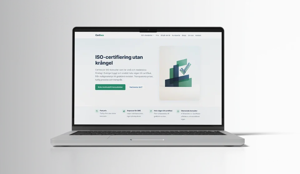 Certiwa — ISO consulting company website preview