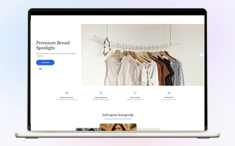 Demo E-Commerce CMS — preview of our demo store and content management system