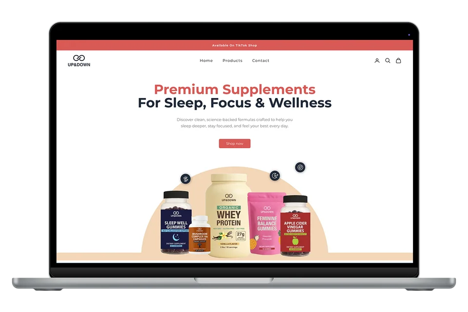 Up&Down Supplements — online supplement store preview