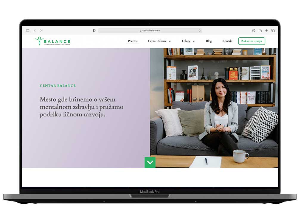 Website development for Balance — an example from the DesignJust4You portfolio