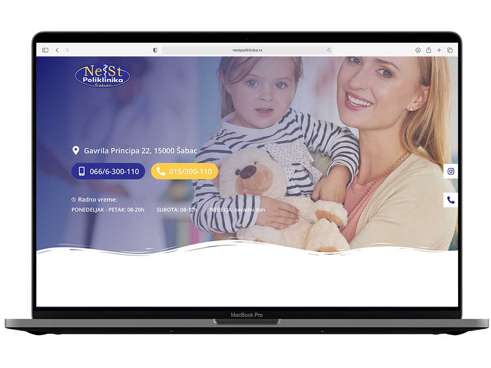 Website development for Nest — an example from the DesignJust4You portfolio