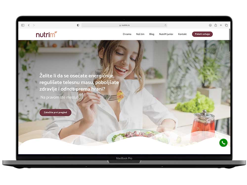 Website development for Nutrim — an example from the DesignJust4You portfolio