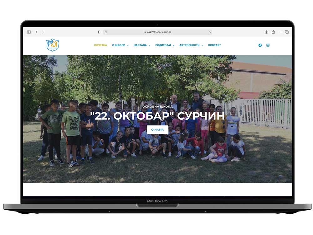Website development for Os22oktobar — an example from the DesignJust4You portfolio