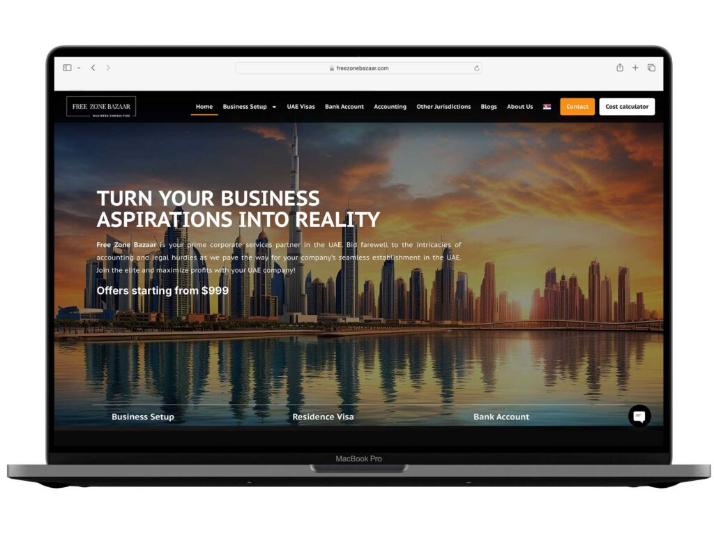 Website development for Bazar — an example from the DesignJust4You portfolio