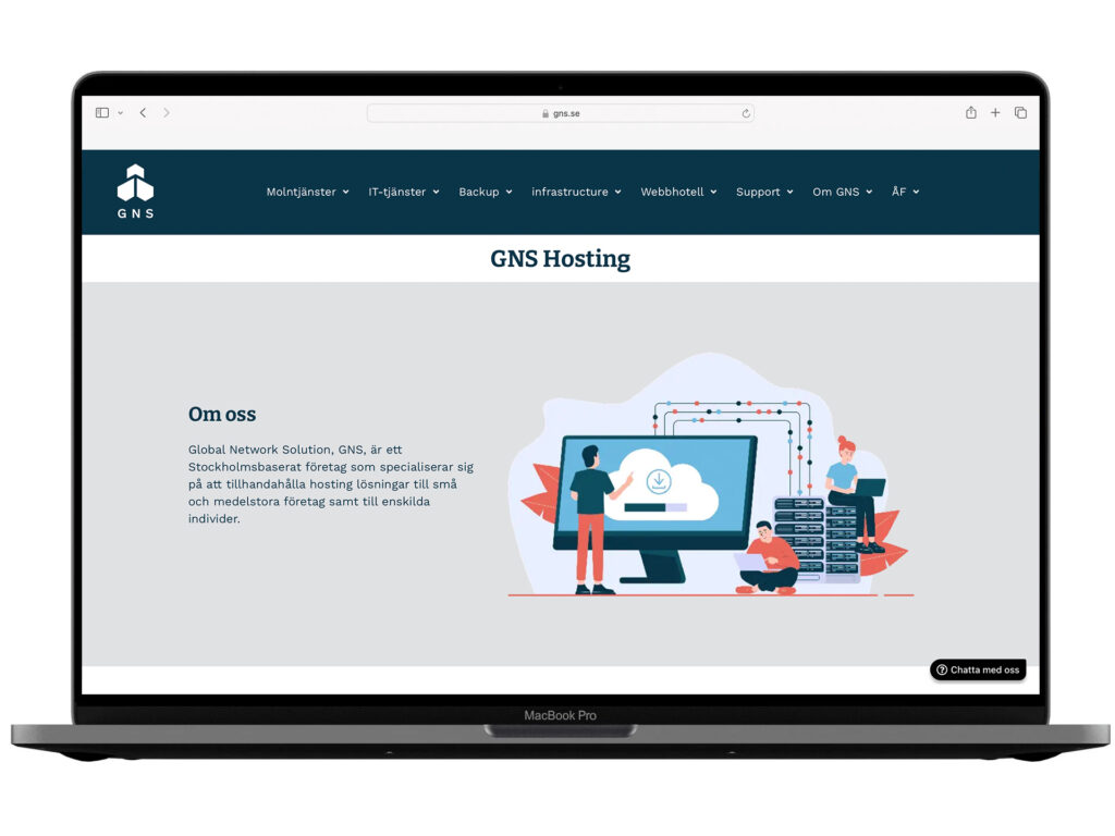 Website development for Gns — an example from the DesignJust4You portfolio