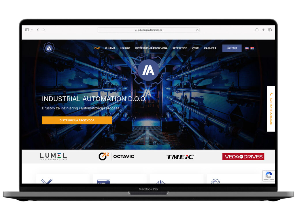 Website development for Industrial — an example from the DesignJust4You portfolio