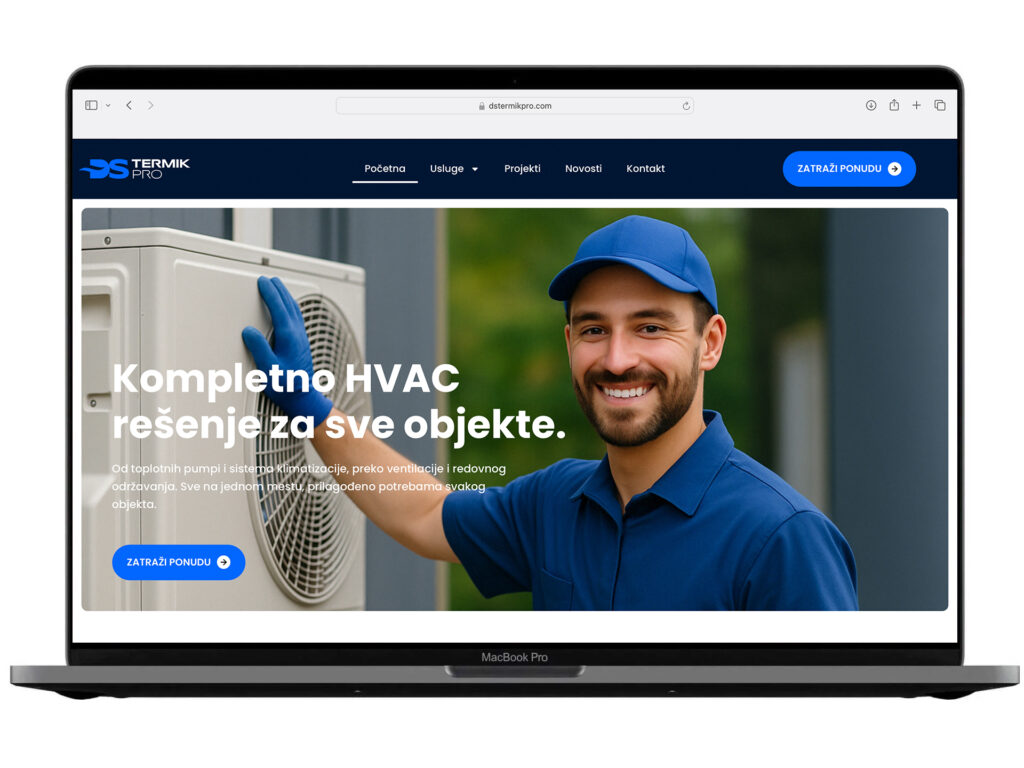 Website development for Dstermik — an example from the DesignJust4You portfolio