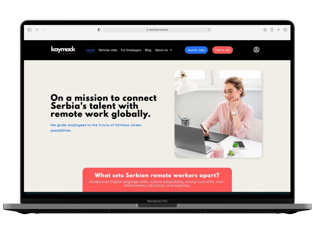 Website example from the DesignJust4You portfolio
