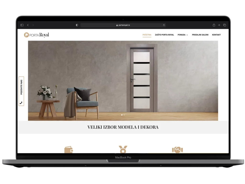 Izrada web sajta za Porta – primer iz portfolija DesignJust4You