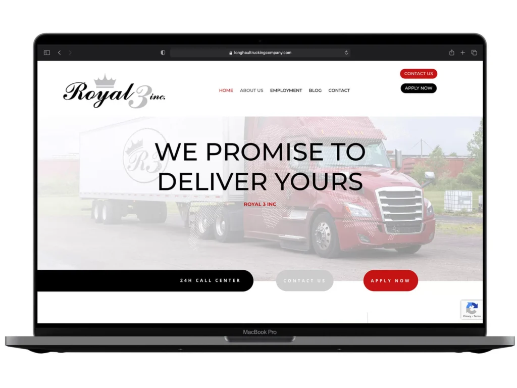 Website example from the DesignJust4You portfolio