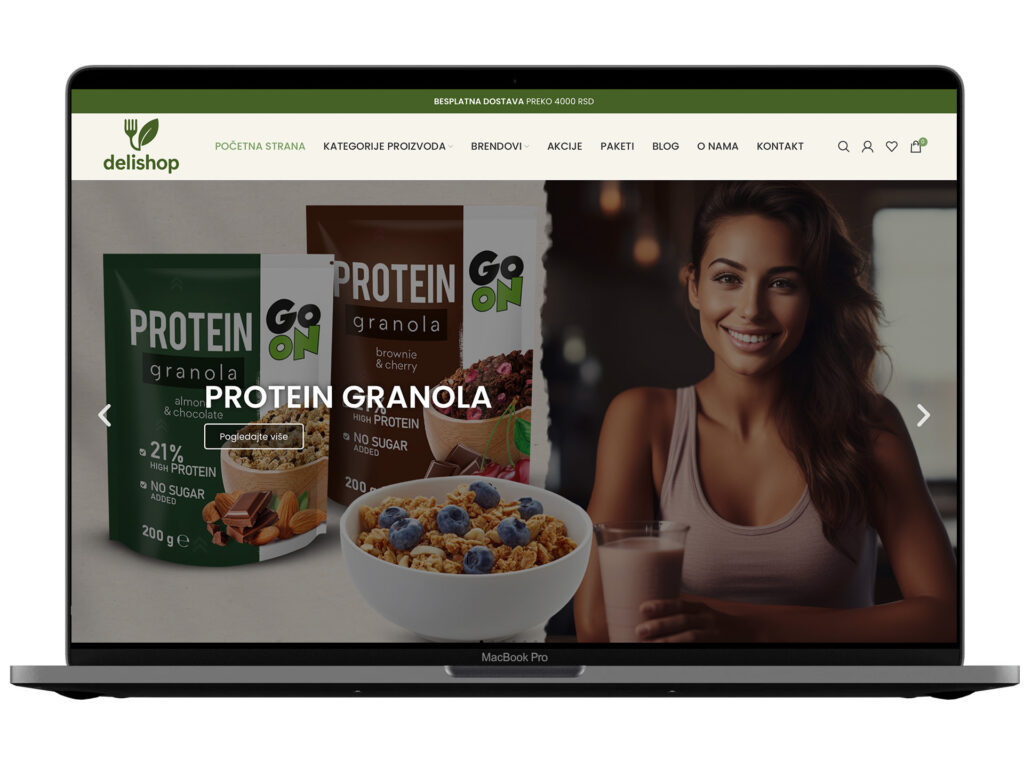 Izrada web sajta za Delishop – primer iz portfolija DesignJust4You