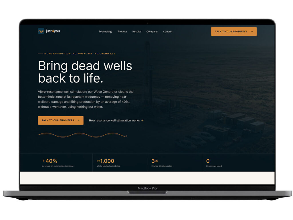 Website development for Just4you — an example from the DesignJust4You portfolio