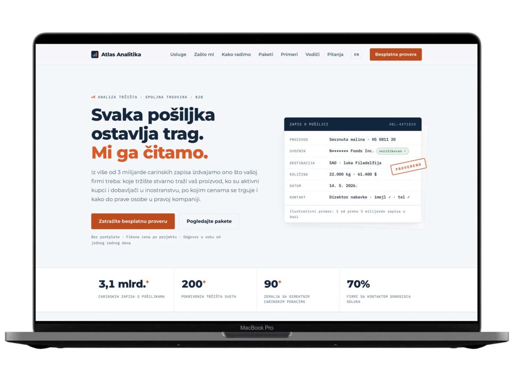 Website project preview: ATLAS ANALITIKA