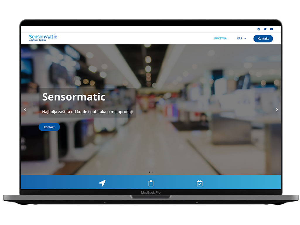 Website project preview: SENSORMATIC